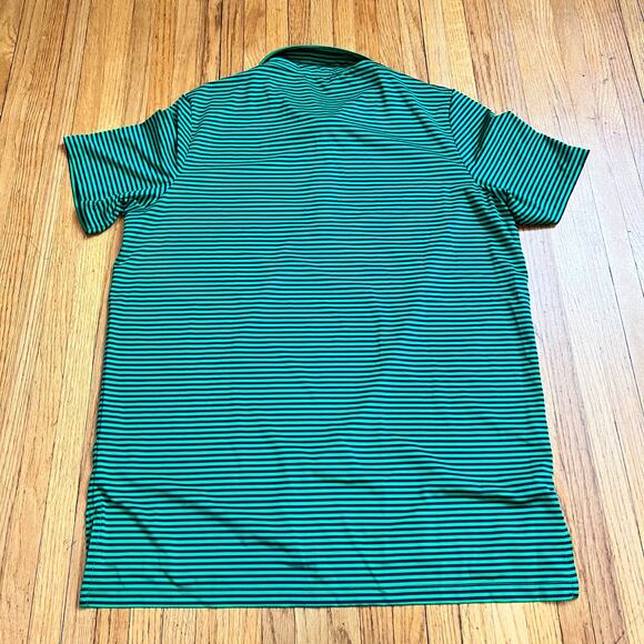 Ralph Lauren RLX Polo Shirt Mens Large Golf Performance Stripe Blue Green - Picture 3 of 7